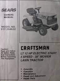 sears craftsman lt 12 lawn tractor 38