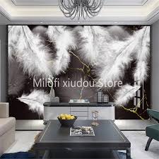 Check out this fantastic collection of black gold wallpapers, with 50 black gold background images for your desktop, phone or tablet. Milofi Custom 3d Wallpaper Mural Light Luxury Feather Black Gold Marble Pattern Living Room Bedroom Background Wall Decoration P Wallpapers Aliexpress