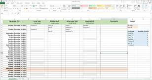 creating a work schedule with excel
