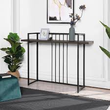 Brown Rectangular Mdf Console Table