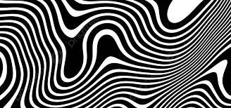 wavy abstract black white line