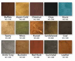 Living Earth Water Based Concrete Stain Color Chart In 2019