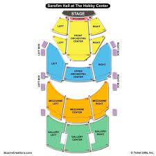 hobby center seating chart seating