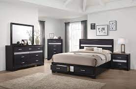 This bedroom set features pieces made of 100% solid pine wood from southern brazil that can last for years. Coaster Furniture Miranda 4pc Storage Bedroom Set In Black