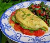 avocado  cheddar  and tomato omelet
