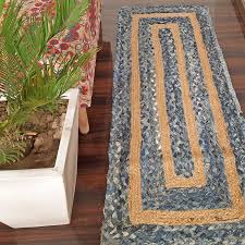 braided rug in ecofriendly recycled