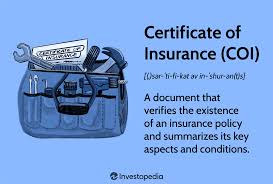 what is a certificate of insurance coi