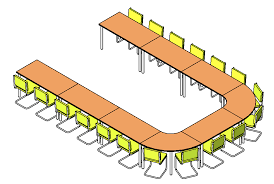 conference table 3d in revit library