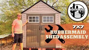 7x7 rubbermaid shed embly you