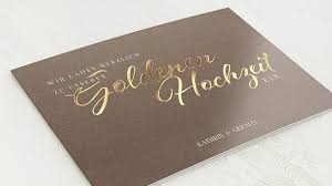 Einladungskarten hochzeit mit palmen und gold : Einladungskarten Goldene Hochzeit Edel Und Individuell