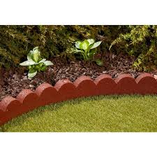 Red Scalloped Rubber Landscape Edging