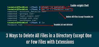 3 ways to delete all files in a