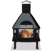Black Modern Chimenea Fireplace