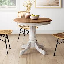 white distressed dining table ideas
