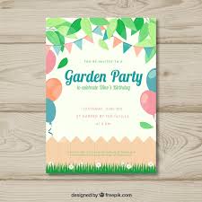 Vector Spring Garden Party Invitation
