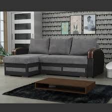 Kevin Corner Sofa Bed Grey Black On Onbuy