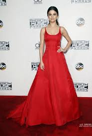 selena gomez red celebrity dress