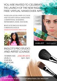 nyc inglot virtual makeover app launch