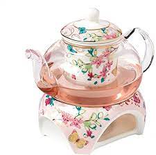 Check spelling or type a new query. Ybk Tech Bone China Glass Teapot With Teapot Warmer Infuser Pink Butterfly Pattern Amazon De Home Kitchen