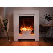 White Electric Fire Heater Realistic 3d