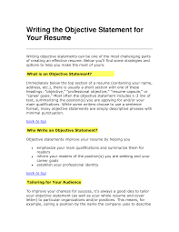 sample objective statements resumes template objectives for sales     Resume Template Info resume objective statement example GCFLearnFree
