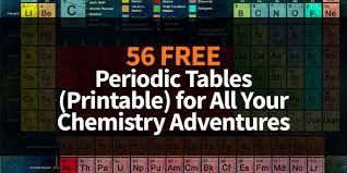 56 free printable periodic tables for