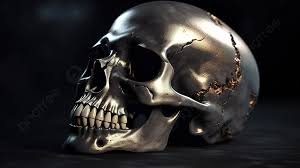 dark and eerie 3d skull ilration