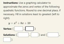 Instructions Use A Graphing Calculator