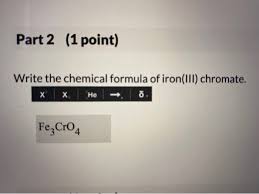 write the chemical formula of