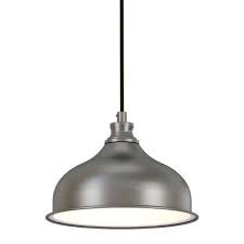 Allen Roth Steel Industrial Dome Led Pendant Light In The Pendant Lighting Department At Lowes Com