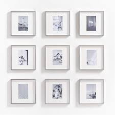 9 Piece Brushed Silver 4x6 Gallery Wall