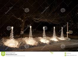 Abstract White Outdoor Christmas Decorations Stock Image