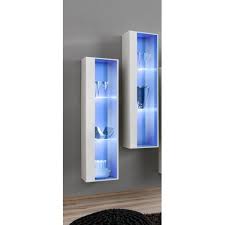 modular wall display cabinet with led