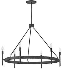Forged Iron Chandelier Ceiling Light