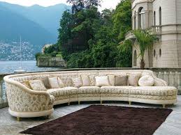 Corner Sofa In Classic Style Padded