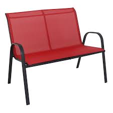 Stackable Red Sling Patio Settee At Home