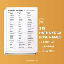basic yoga poses yoga poses names