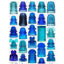 Blue Insulators Glass Insulators