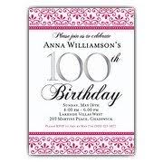 100th Birthday Invitations Paperstyle