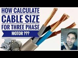How Calculate Cable Size For Three Phase Motor