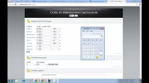 how to calculate cgpa to percene