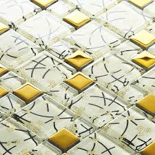 white crystal glass mosaic tile hand