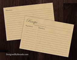 4x6 Kraft Brown Recipe Cards Double Sided Great For Bridal Shower Favors