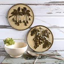 Metal Wall Plaques With Fruit Designs