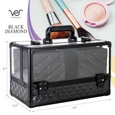 acrylic cosmetic makeup train case