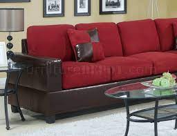 F7638 Modern Sectional Sofa In Red