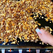 chex mix on the blackstone griddle