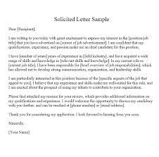 solicited letter sle how to write