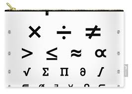 Snellen Chart Mathematical Symbols Carry All Pouch