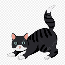 cartoon black cat png transpa